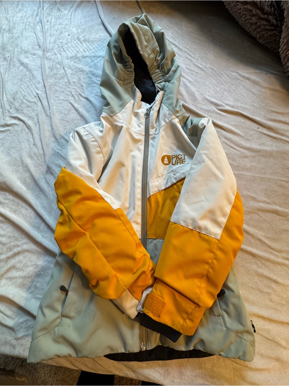 Kids' Light Gray/off white/orange Jacket - 6Y